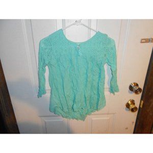 arizona jean top blue green xl 16